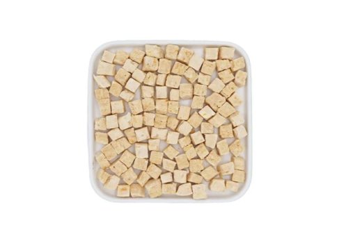 Freeze-dried chicken, apple, and carrot